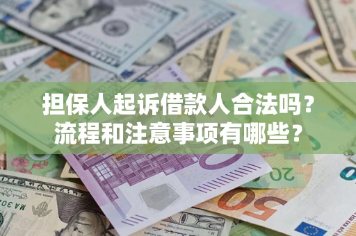 北京担保人起诉借款人合法吗？流程和注意事项有哪些？